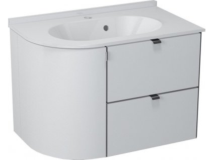 SAPHO SKŘÍŇKA POD UMYVADLO PULSE 75X52X45 CM - PRAVÁ | BÍLÁ/ANTRACIT