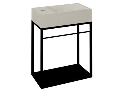 SAPHO KONZOLE POD UMYVADLO CREST 39,5X45X21,7 CM | ČERNÁ MATNÁ
