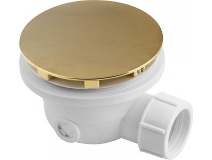 POLYSAN VANIČKOVÝ SIFON S KRYTKOU, PRŮMĚR OTVORU 90 MM, DN40 | ZLATÁ MATNÁ KRYTKA