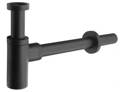 SAPHO KULATÝ UMYVADLOVÝ SIFON 5/4", ODPAD 32 MM | ČERNÝ MATNÝ