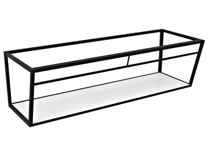 SAPHO KONZOLE POD UMYVADLO ARUBA S POLICÍ 218,4X40X49 CM | ČERNÁ MATNÁ