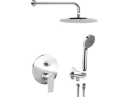 SAPHO PODOMÍTKOVÝ SPRCHOVÝ SET S PÁKOVOU BATERIÍ KAI, 2 VÝSTUPY | CHROMOVÝ