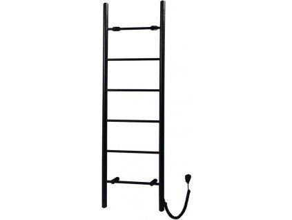 SAPHO KULATÝ ELEKTRICKÝ SUŠÁK RUČNÍKŮ KARBO 50X160 CM, 120 W | ČERNÝ MATNÝ