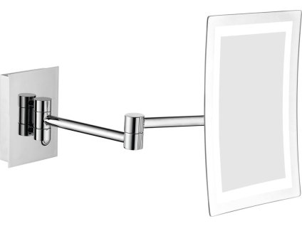 SAPHO HRANATÉ KOSMETICKÉ ZRCÁTKO BLED S LED OSVĚTLENÍM | CHROMOVÉ