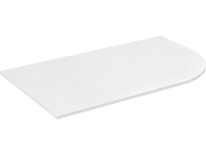 SAPHO ROCKSTONE DESKA POD UMYVADLO PULSE 75,5X1,2X45,5 CM - LEVÁ | BÍLÁ MATNÁ