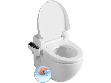SAPHO ZÁVĚSNÉ WC BRILLA S ELEKTRONICKÝM BIDETEM BLOOMING | BÍLÉ
