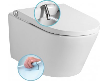 SAPHO ZÁVĚSNÉ WC VEENCLEAN S INTEGROVANÝM ELEKTRONICKÝM BIDETEM | BÍLÉ