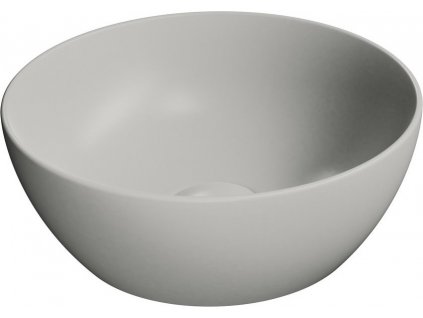 GSI KRUHOVÉ KERAMICKÉ UMYVADLO NA DESKU PURA, Ø 32 CM | ŠEDÉ