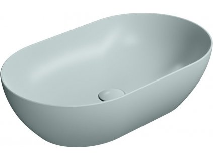 GSI OVÁLNÉ KERAMICKÉ UMYVADLO NA DESKU PURA 60X37 CM | MINTOVÉ
