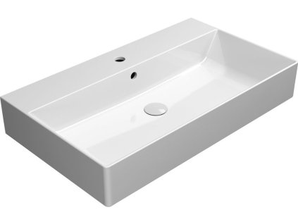 GSI KERAMICKÉ UMYVADLO KUBE X - 80X47 CM | BÍLÉ LESKLÉ