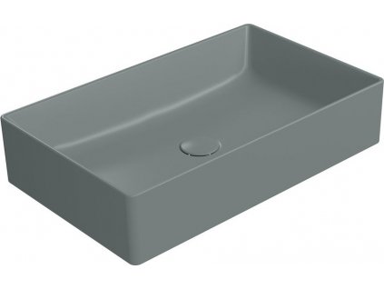 GSI OBDÉLNÍKOVÉ KERAMICKÉ UMYVADLO NA DESKU KUBE X 60X37 CM | MATNÉ TMAVĚ ZELENÉ