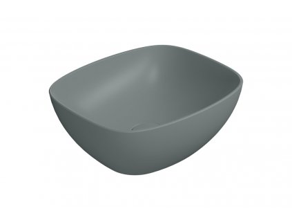 GSI KERAMICKÉ UMYVADLO NA DESKU NUBES 40X35 CM | MATNÉ TMAVĚ ZELENÉ