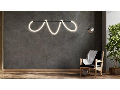 TOOLIGHT MODERNÍ ZÁVĚSNÉ LED SVÍTIDLO ROPE LONG | ČERNÉ