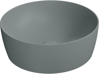 GSI KULATÉ KERAMICKÉ UMYVADLO NA DESKU SAND, PRŮMĚR 40 CM | MATNÉ TMAVĚ ZELENÉ