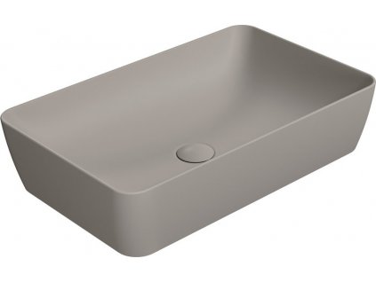 GSI KERAMICKÉ UMYVADLO NA DESKU SAND 60X38 CM | HNĚDÉ MATNÉ