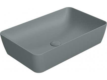 GSI KERAMICKÉ UMYVADLO NA DESKU SAND 60X38 CM | MATNÉ TMAVĚ ZELENÉ