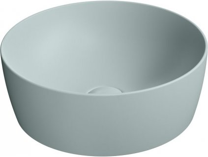 GSI KULATÉ KERAMICKÉ UMYVADLO NA DESKU SAND, PRŮMĚR 40 CM | MATNÉ SVĚTLE ZELENÉ