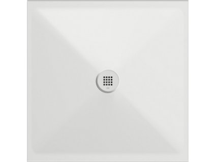 GSI ČTVERCOVÁ KERAMICKÁ SPRCHOVÁ VANIČKA EXTRA FLAT 90X90X2 CM | BÍLÁ MATNÁ