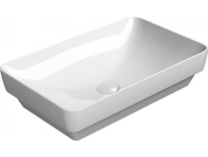 GSI OBDÉLNÍKOVÉ KERAMICKÉ UMYVADLO NA DESKU PURA 60X38 CM | BÍLÉ