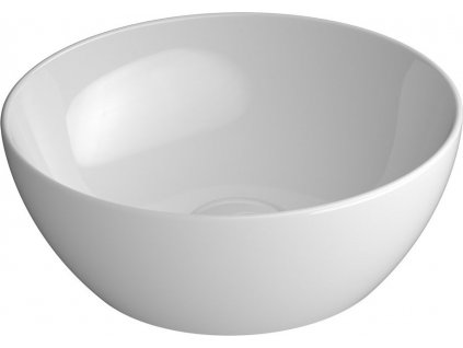 GSI KRUHOVÉ KERAMICKÉ UMYVADLO NA DESKU PURA, Ø 32 CM | BÍLÉ