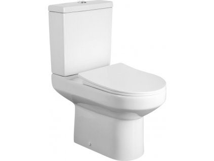 AQUALINE WC KOMBI VERMET, SPODNÍ/ZADNÍ ODPAD | BÍLÉ