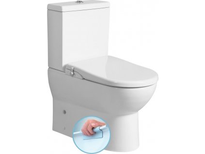 AQUALINE WC KOMBI JALTA S ELEKTRONICKÝM BIDETEM CLEAN STAR | BÍLÉ