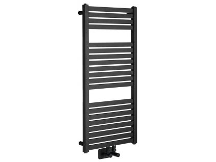 AQUALINE ROVNÉ TOPNÉ TĚLESO TONDI SE STŘEDOVÝM PŘIPOJENÍM - 45X97 CM | ČERNÉ MATNÉ