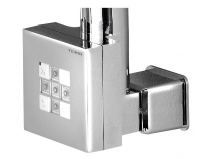 SAPHO TOPNÁ TYČ KTX WALL S TERMOSTATEM A S KRYTEM PRO PŘÍMÉ NAPOJENÍ DO ZDI, 400 W | CHROMOVÁ