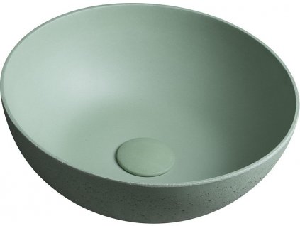 SAPHO KULATÉ BETONOVÉ UMYVADLO NA DESKU FORMIGO, PRŮMĚR 39 CM | ZELENÉ
