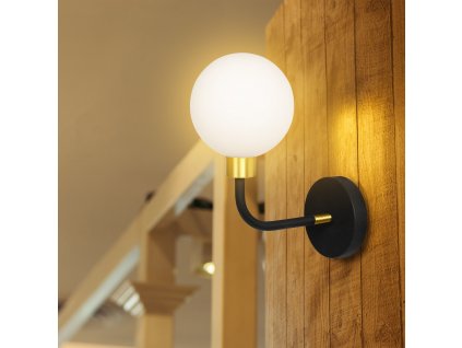 TOOLIGHT NÁSTĚNNÁ LAMPA RAME € ČERNO-ZLATÁ