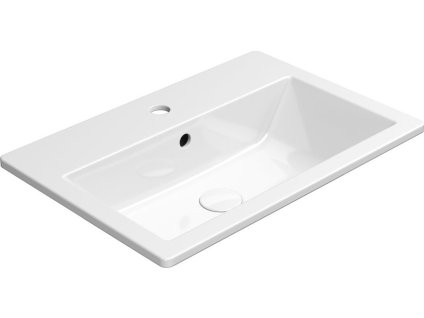 GSI ZÁPUSTNÉ KERAMICKÉ UMYVADLO KUBE X  58X40 CM | BÍLÉ