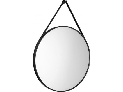 AQUALINE KULATÉ ZRCADLO STAGO, PRŮMĚR 60 CM | ČERNÉ MATNÉ