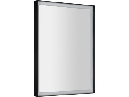 SAPHO ZRCADLO SORT S LED OSVĚTLENÍM A DOTYKOVÝM SEZNOREM 60X80 CM | ČERNÉ MATNÉ