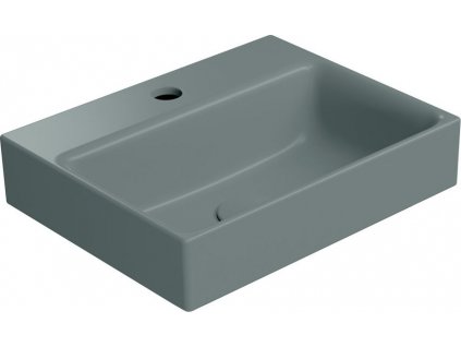 GSI KERAMICKÉ UMYVADLO NUBES 40X32 CM, BROUŠENÁ SPODNÍ HRANA | MATNÉ TMAVĚ ZELENÉ