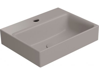 GSI KERAMICKÉ UMYVADLO NUBES 40X32 CM | MATNÉ SVĚTLE HNĚDÉ