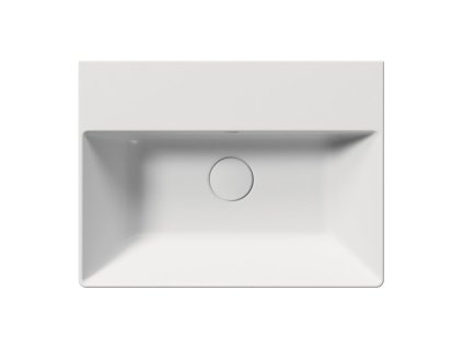 GSI KERAMICKÉ UMYVADLO KUBE X 50X37 CM, BEZ OTVORU | BÍLÉ MATNÉ