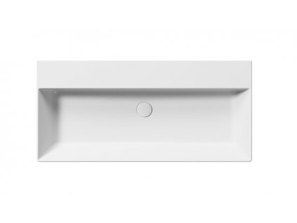 GSI KERAMICKÉ UMYVADLO KUBE X BEZ OTVORU - 100X47 CM | BÍLÉ MATNÉ