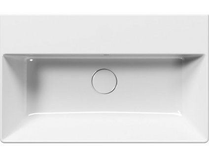 GSI KERAMICKÉ UMYVADLO KUBE X BEZ OTVORU - 60X37 CM, BROUŠENÁ SPODNÍ HRANA | BÍLÉ LESKLÉ