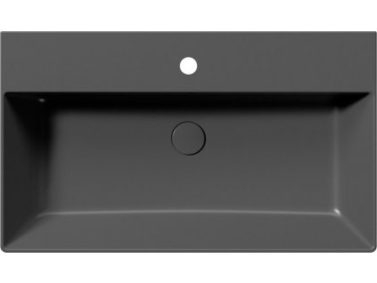 GSI KERAMICKÉ UMYVADLO KUBE X - 80X47 CM | ČERNÉ MATNÉ