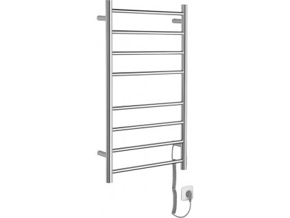 SAPHO KULATÝ ELEKTRICKÝ SUŠÁK RUČNÍKŮ REDONDO 50X90 CM, 75 W | STŘÍBRNÝ LESKLÝ