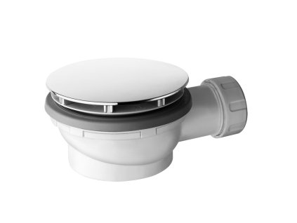 GSI NÍZKÝ VANIČKOVÝ SIFON PIL S KERAMICKOU KRYTKOU, PRŮMĚR OTVORU 90 MM, DN40 | BÍLÝ