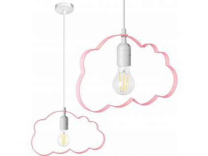 TOOLIGHT DĚTSKÝ LUSTR CLOUD | SVĚTLE RŮŽOVÁ