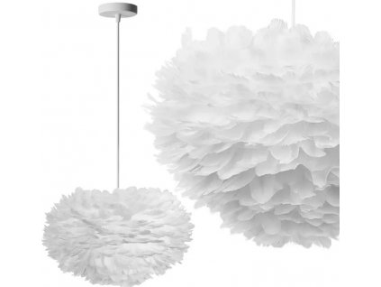 TOOLIGHT ZÁVĚSNÁ LAMPA S PEŘÍM DABBE  | BÍLÁ