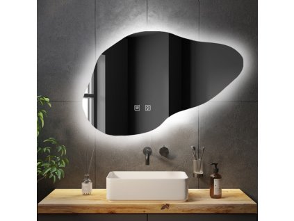 TUTUMI ASYMETRICKÉ ZRCADLO CLOUD B S LED OSVĚTLENÍM 100X70 CM