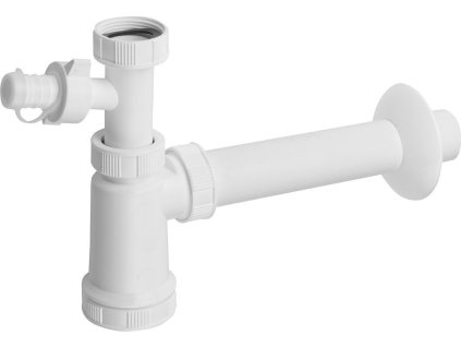 BRUCKNER UMYVADLOVÝ SIFON S ODBOČKOU 5/4", DN40 | BÍLÝ