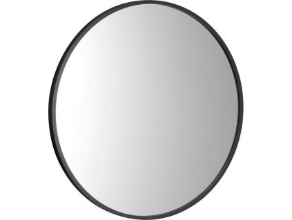 SAPHO KULATÉ ZRCADLO V RÁMU NOTION SLIM  Ø 40 CM | MATNĚ ČERNÝ RÁM