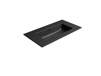 GSI KERAMICKÉ UMYVADLO PURA SLIM BEZ OTVORU - 82X46 CM | ČERNÉ MATNÉ
