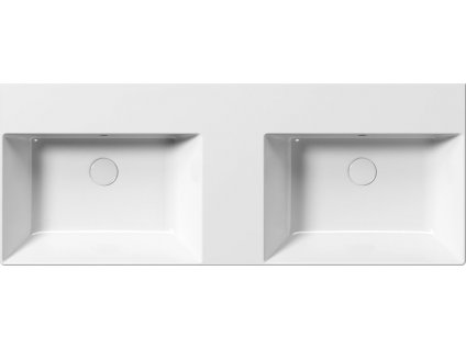 GSI KERAMICKÉ DVOJUMYVADLO KUBE X  BEZ OTVORU - 120X47 CM | BÍLÉ LESKLÉ