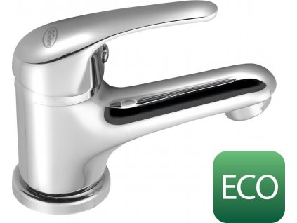 AQUALINE STOJÁNKOVÁ UMYVADLOVÁ BATERIE AQUALINE 35 S ECO KARTUŠÍ, BEZ VÝPUSTI | CHROMOVÁ