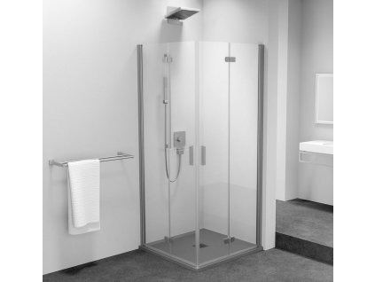 POLYSAN OBDÉLNÍKOVÝ SPRCHOVÝ KOUT ZOOM 70X80 CM, ROHOVÝ VSTUP | ČIRÉ SKLO, CHROMOVÉ PROFILY